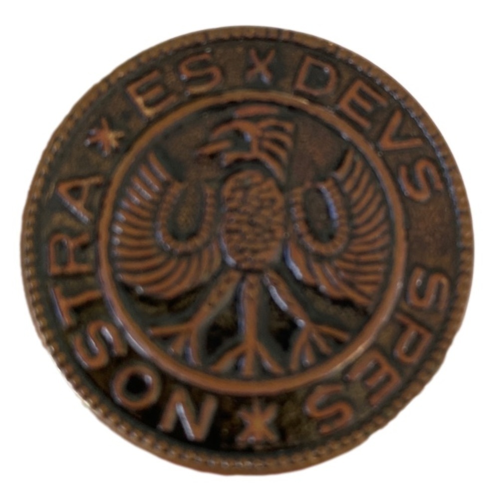 VINTAGE Military Button Teutonic Eagle Hessian Soldier OS